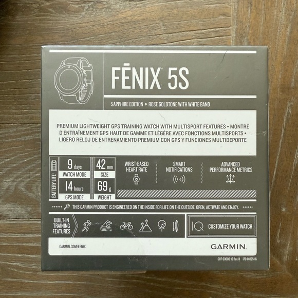 Garmin Fenix 5S Sapphire Edition Multisport GPS Smartwatch - White and Rose Gold - Picture 4 of 14